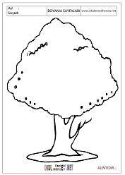 Ağaç boyama sayfaları 